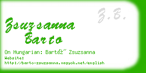 zsuzsanna barto business card